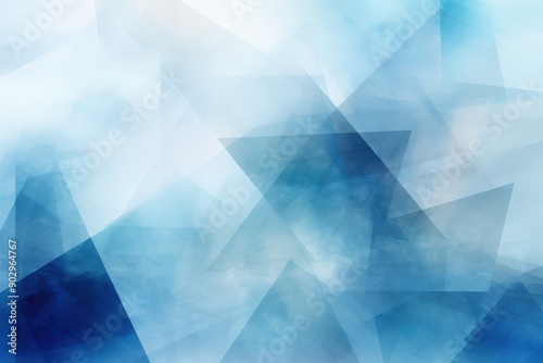 Abstract Blue Triangles Background