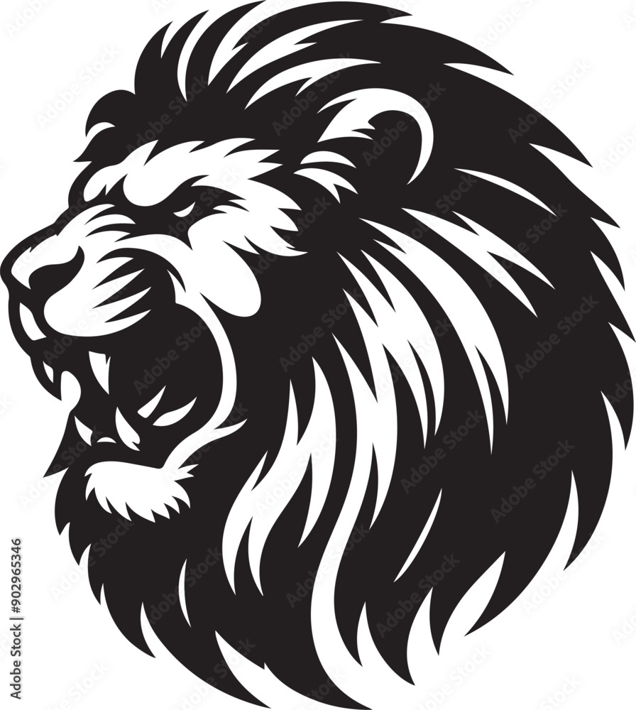 Lion head silhouette vector art illustration. Lion head vector. Lion head silhouette vector art illustration. Lion head vector.
