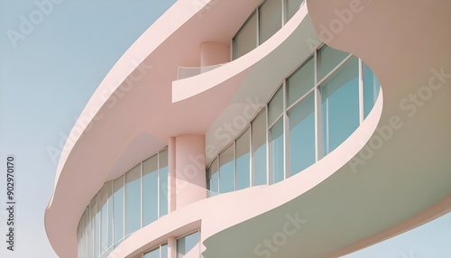 dreamy conceptual modern architectural with curve lines