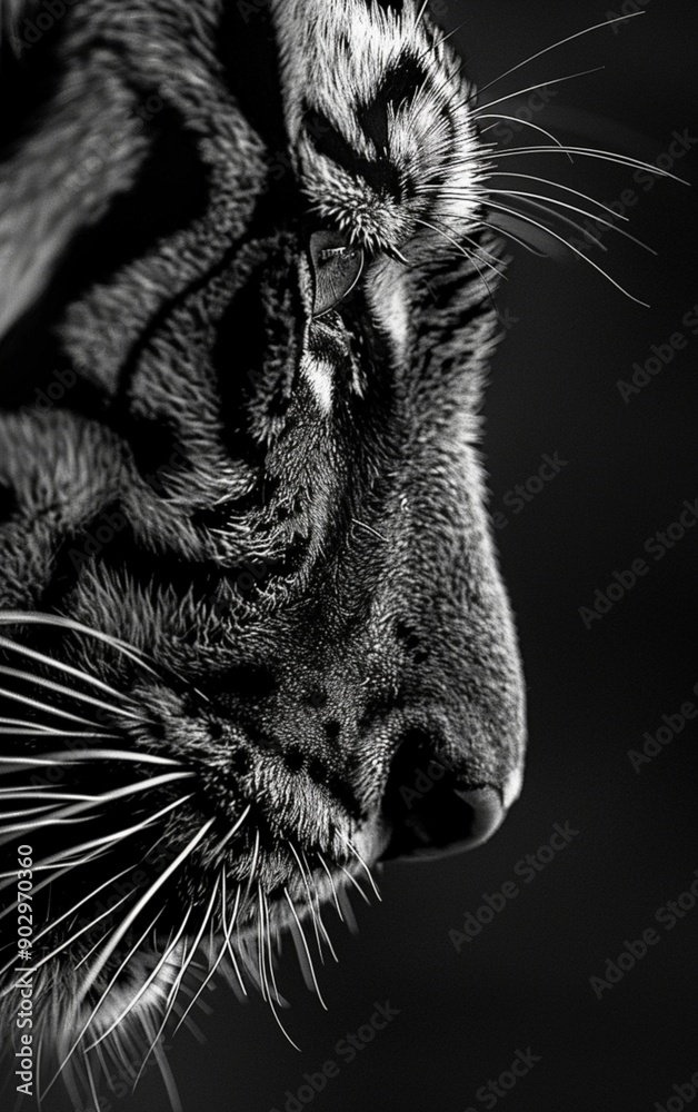 Obraz premium portrait of head tiger on a white background