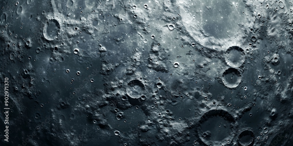A close up of the surface of a planet with many craters A close up of the surface of a planet with many craters