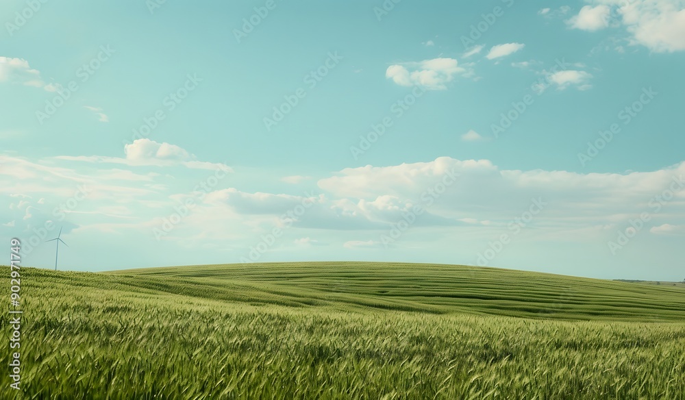 wind turbine on green field with blue sky, high resolution photography, professional color grading, soft shadows, no contrast, wind turbine on green field with blue sky, high resolution photography, professional color grading, soft shadows, no contrast,