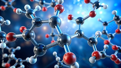 Propylene Glycol: A Detailed Molecular Structure Visualization AI generated