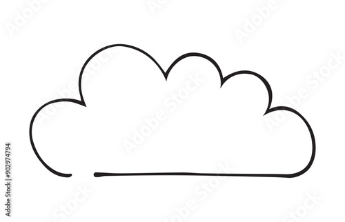 Vector cloud in doodle style
