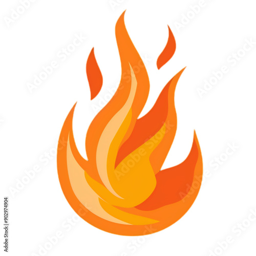 Fire icon with transparent background