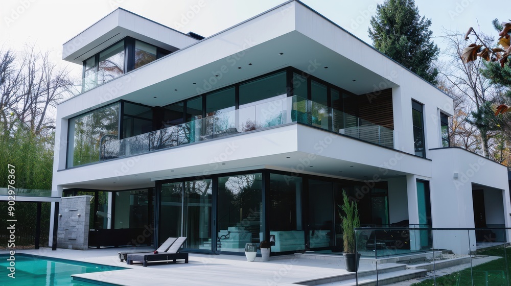 Modern Architectural Marvel Showcasing Minimalist Design in a Serene Outdoor Setting Modern Architectural Marvel Showcasing Minimalist Design in a Serene Outdoor Setting