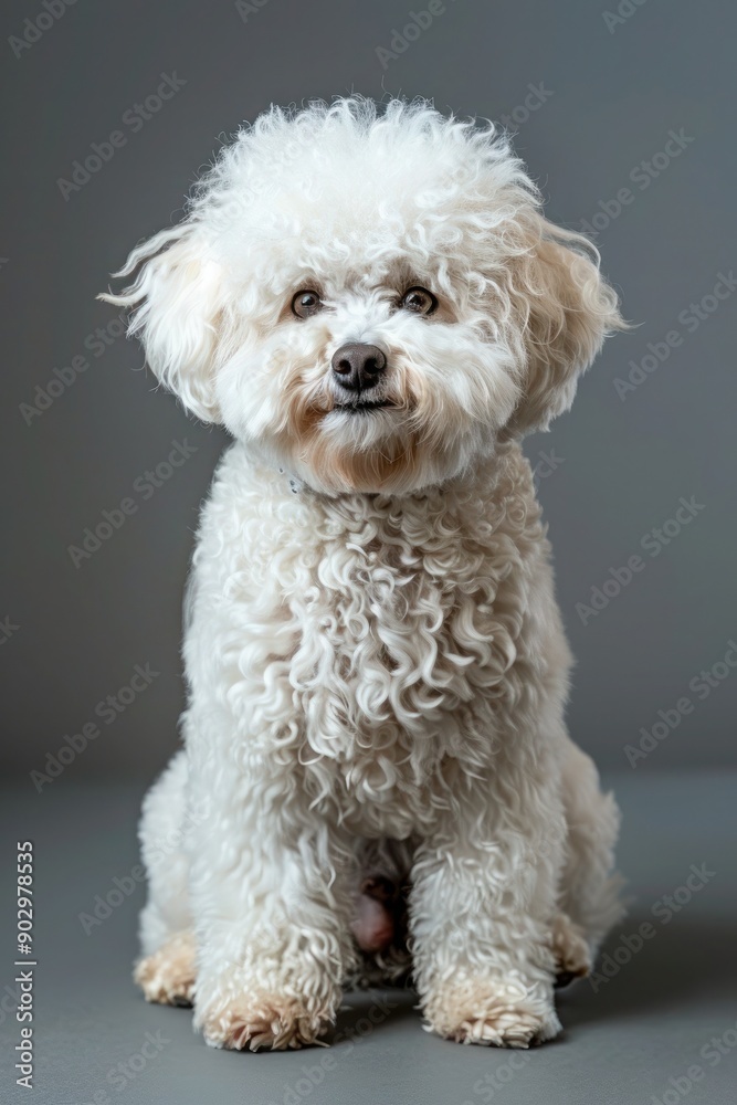 Adorable Bichon Frise Dog Portrait Adorable Bichon Frise Dog Portrait