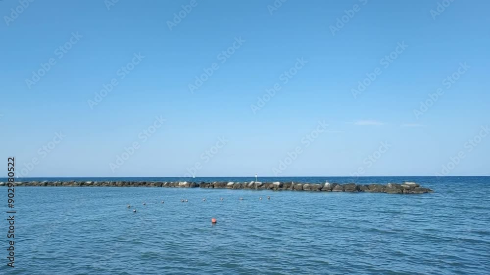 Gatteo Mare rocks of the seafront Forli Cesena in Italy. High quality 4k footage Gatteo Mare rocks of the seafront Forli Cesena in Italy. High quality 4k footage