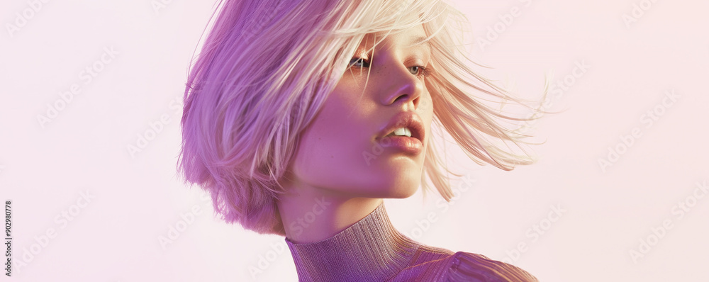 Sensual lady with a fashion blonde haircut. Ideal content for hair salons, hairtrends, hairdresser concept. Sensual lady with a fashion blonde haircut. Ideal content for hair salons, hairtrends, hairdresser concept.