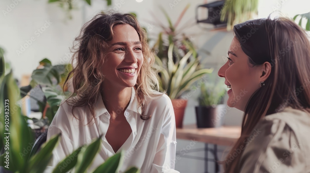 Feeling confident with a reassuring smile, mentoring a younger colleague. Feeling confident with a reassuring smile, mentoring a younger colleague.
