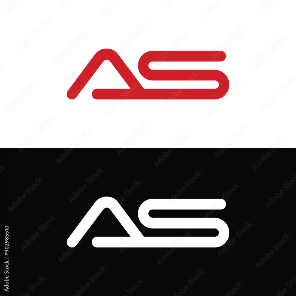 AS monogram letter logo design AS monogram letter logo design