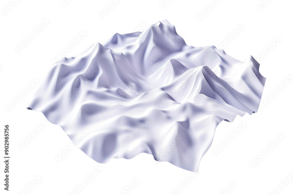 Abstract white fabric texture resembling mountainous terrain, creating a unique and artistic landscape effect. Abstract white fabric texture resembling mountainous terrain, creating a unique and artistic landscape effect.