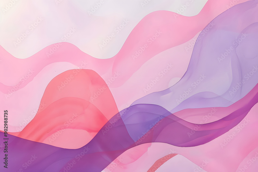 watercolor wavy abstract background in pink and purple colors. illustration in pastel colors watercolor wavy abstract background in pink and purple colors. illustration in pastel colors