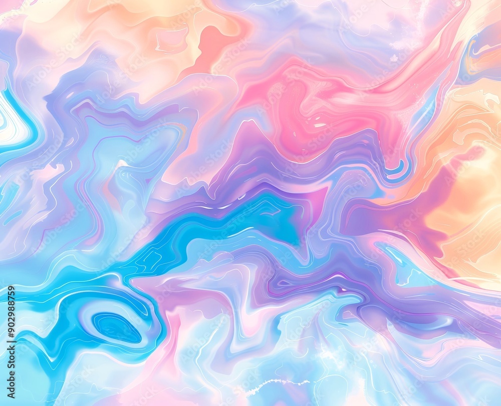 Obraz premium Abstract Vector Artwork with Dynamic Swirls and Bright Colors 