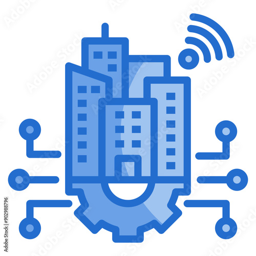 Smart City Icon For Design Element