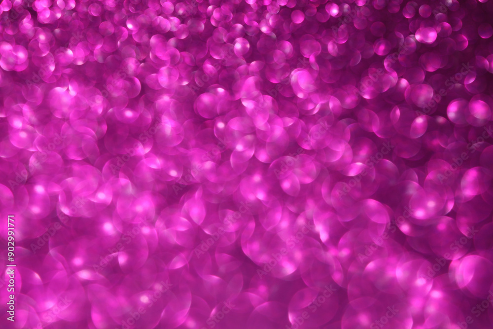 Pink magenta glitter bokeh background with defocused sparkling lights, abstract shiny texture. Holiday lights. Pink magenta glitter bokeh background with defocused sparkling lights, abstract shiny texture. Holiday lights.