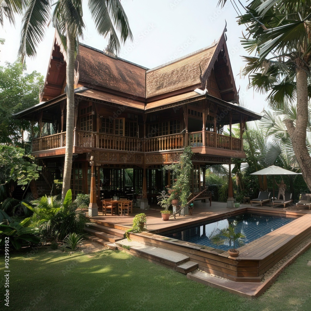 Thai house style nordic in the garden Thai house style nordic in the garden