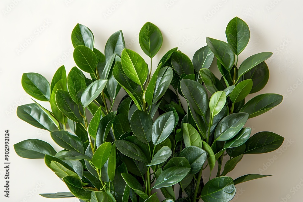 Lush Green Foliage Against a Soft Background Lush Green Foliage Against a Soft Background