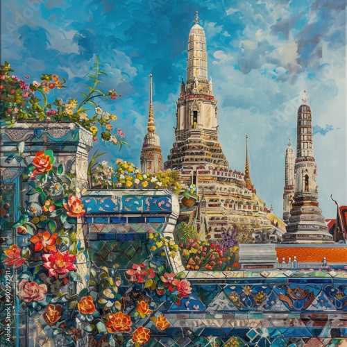Thai Style in wat arun** -