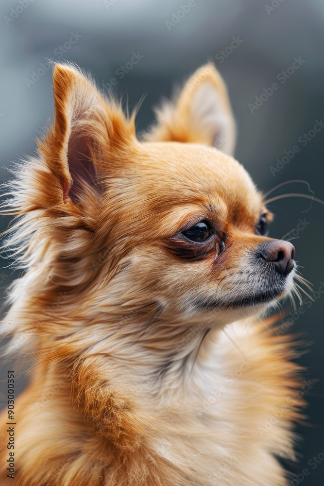 Long-Haired Chihuahua in Profile Long-Haired Chihuahua in Profile