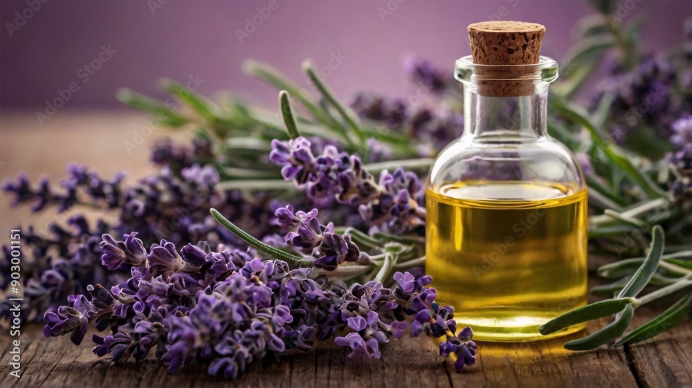 Lavender essential oil photo wallpaper Lavender essential oil photo wallpaper