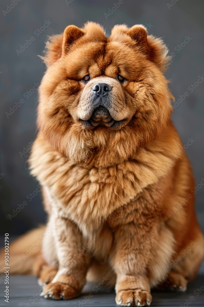 Fluffy Chow Chow Dog Sitting Fluffy Chow Chow Dog Sitting