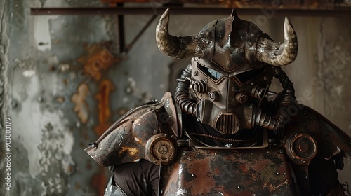 Obraz na płótnie Adorned with a Minotaur Helmet