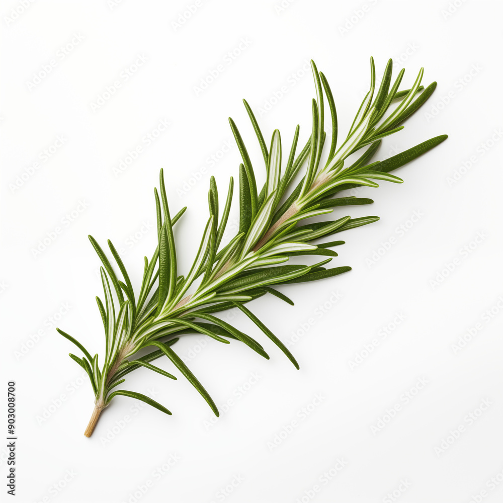 Fresh Rosemary Sprig Isolated on White Background Fresh Rosemary Sprig Isolated on White Background