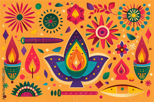 Colorful Diwali Festival Design