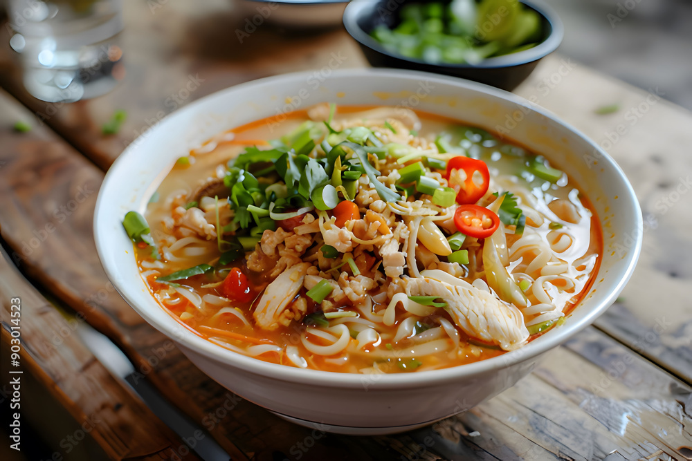 chicken noodle soup. Generative AI chicken noodle soup. Generative AI