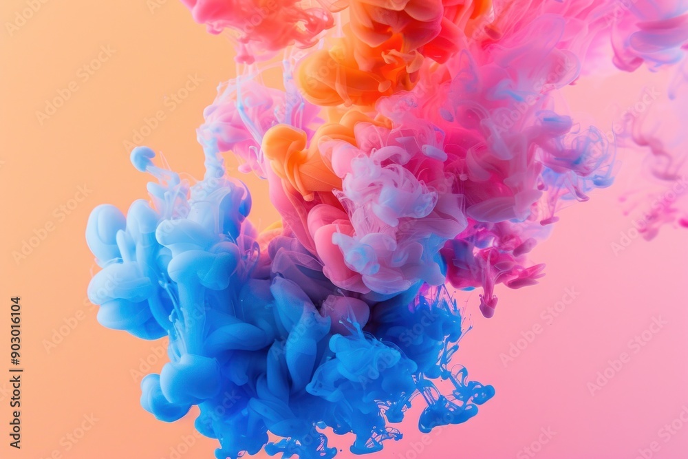 Fototapeta premium Ink drop in water background