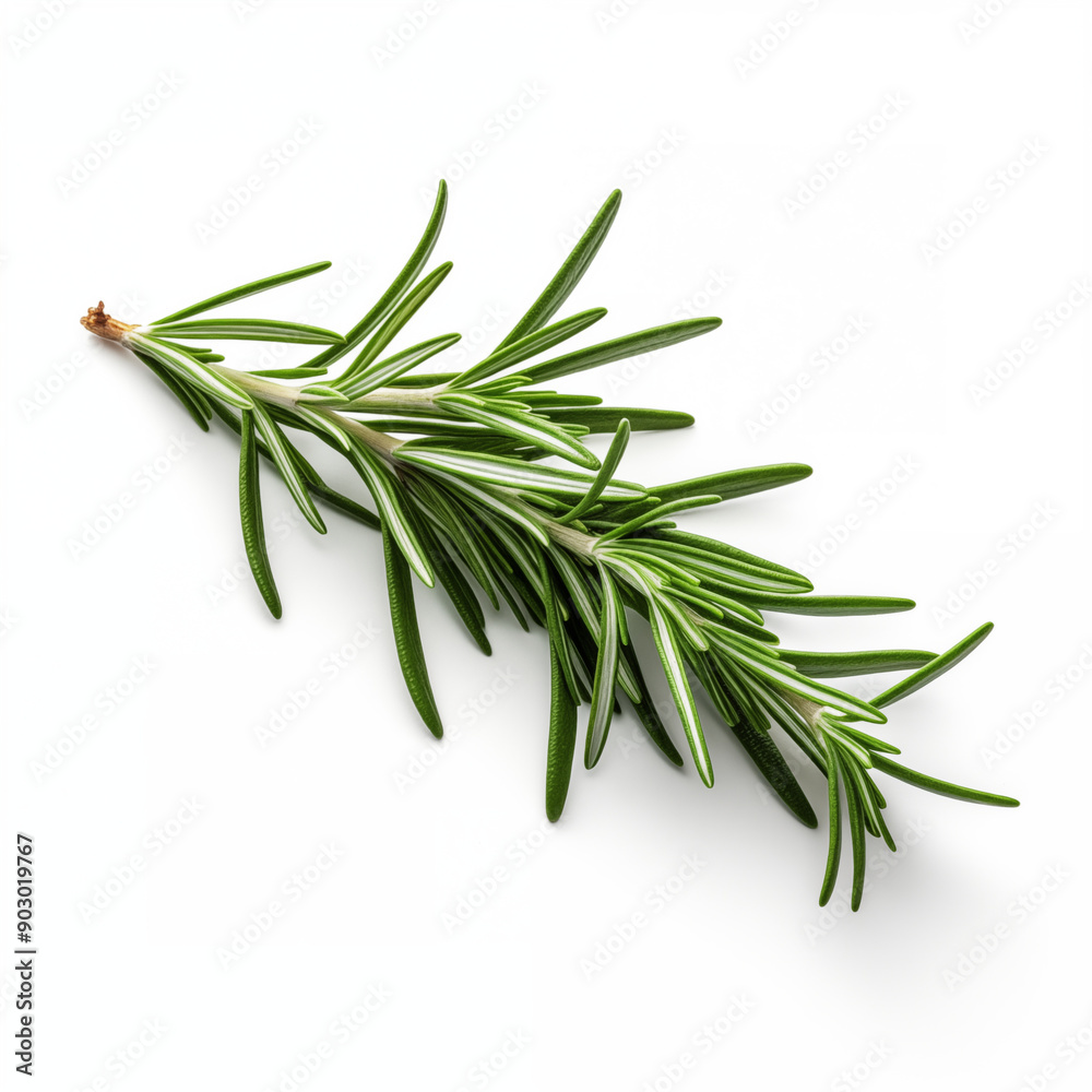 Fresh Rosemary Sprig Isolated on White Background Fresh Rosemary Sprig Isolated on White Background