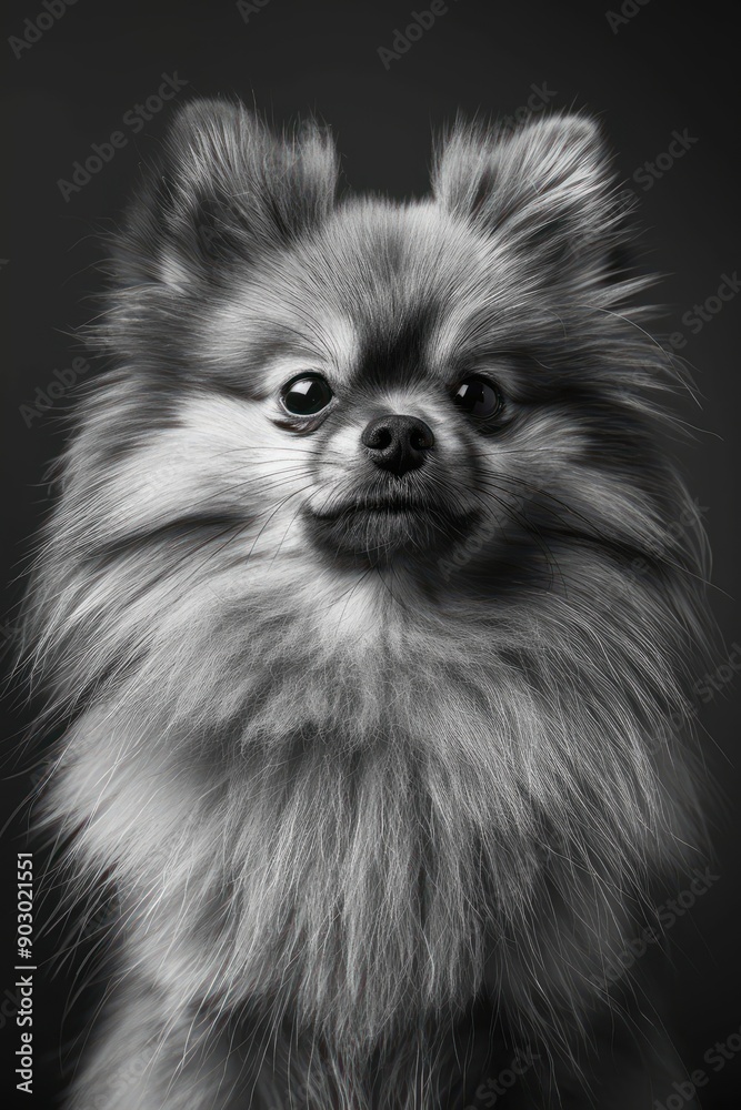 Obraz premium Fluffy Pomeranian Dog Close-Up