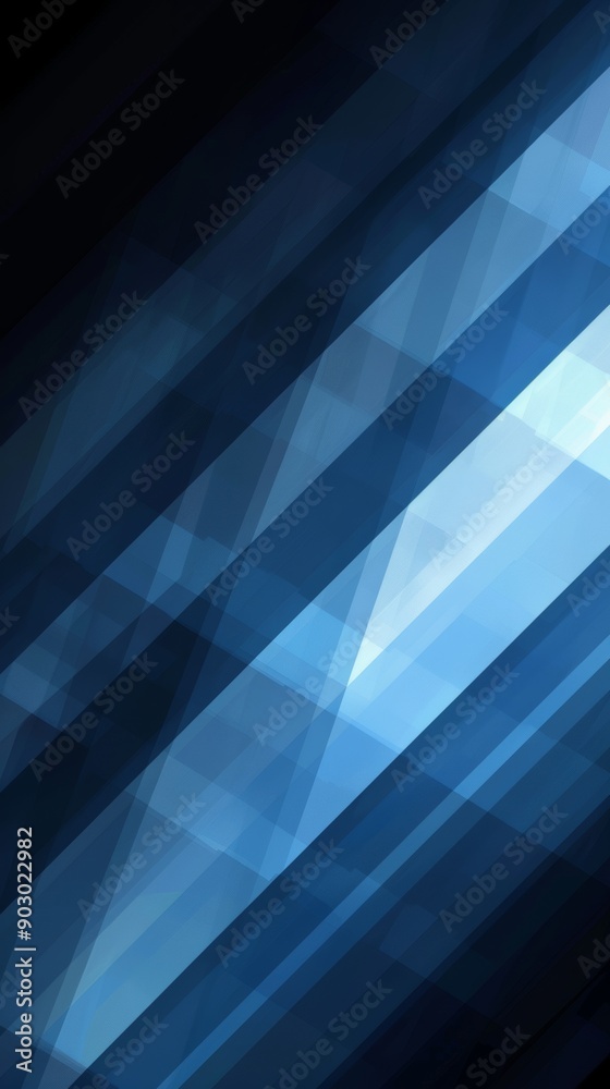 Abstract background composed of intersecting blue shapes creating light beams Abstract background composed of intersecting blue shapes creating light beams