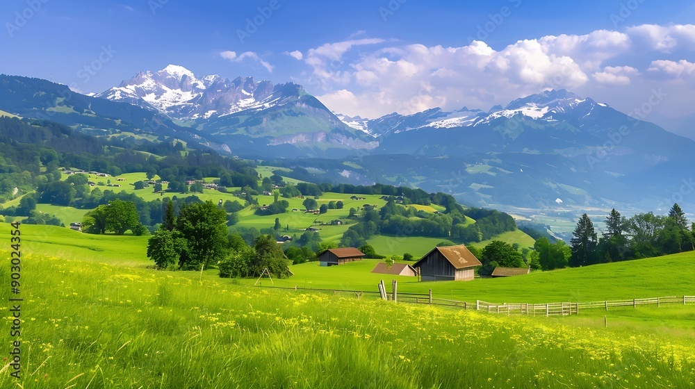 Switzerland Wassen June 202023y The foot of the mountains : Generative AI