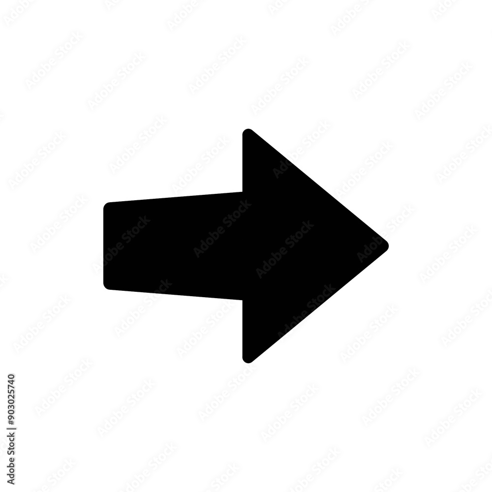 Right arrow silhouette icon with simple and modern design Right arrow silhouette icon with simple and modern design