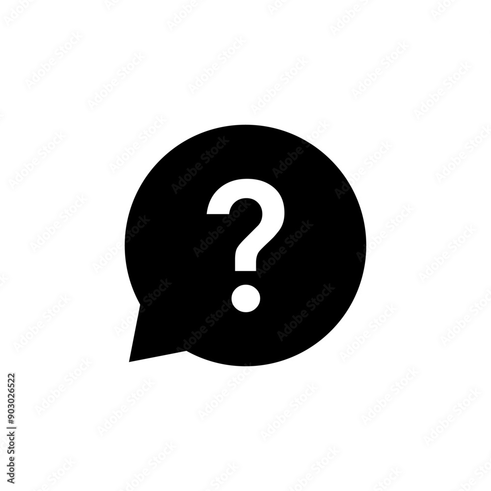 Question mark on speech bubble. Faq sign symbol Question mark on speech bubble. Faq sign symbol