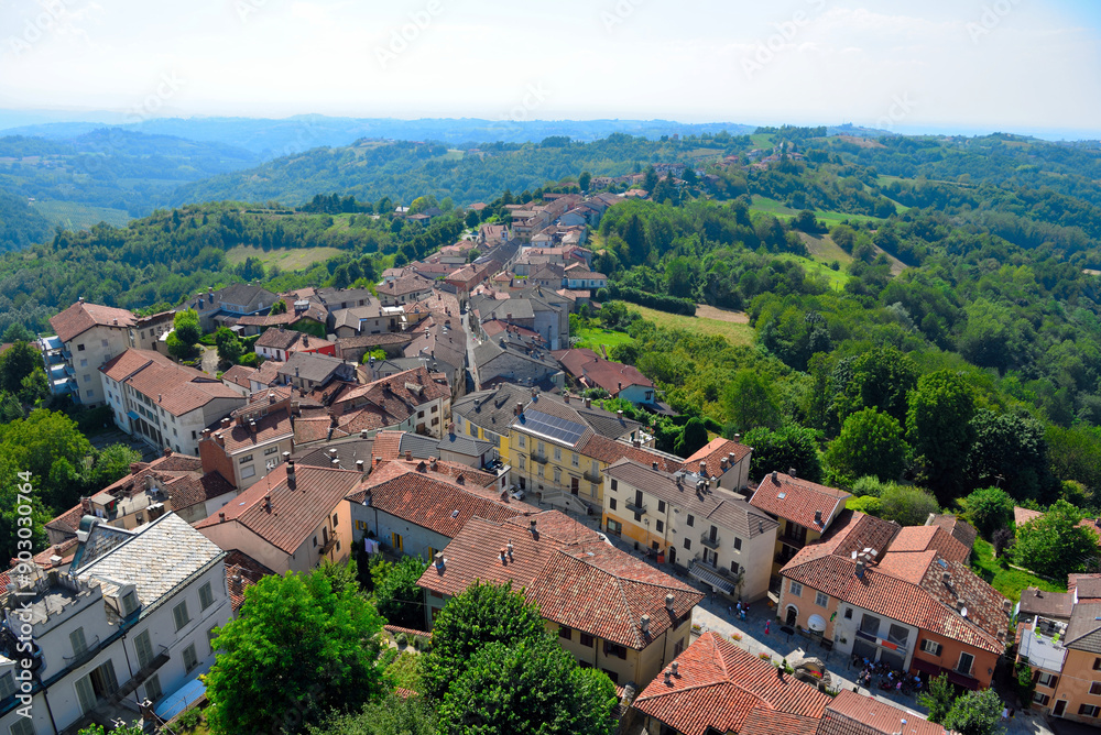 panorama of murazzano seen from the medieval tower cuneo italy panorama of murazzano seen from the medieval tower cuneo italy
