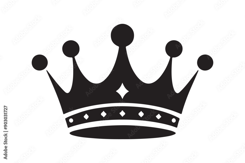 Crown king icon. Corona silhouette sketch - Generative AI Crown king icon. Corona silhouette sketch - Generative AI
