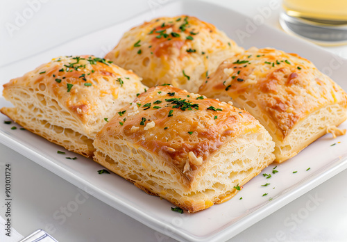 Fluffy Savory Biscuits Topped with Fresh Herbs and Baked to Perfection