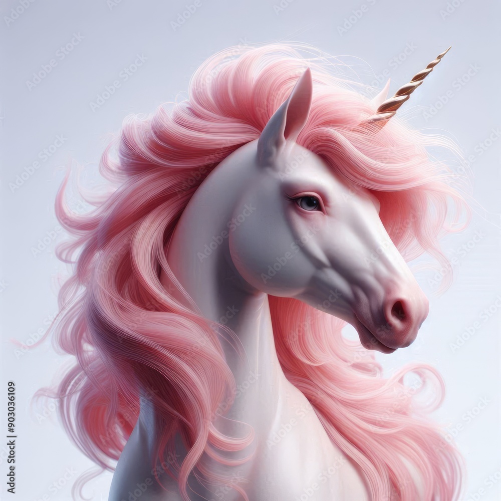Naklejka premium unicorn on white background