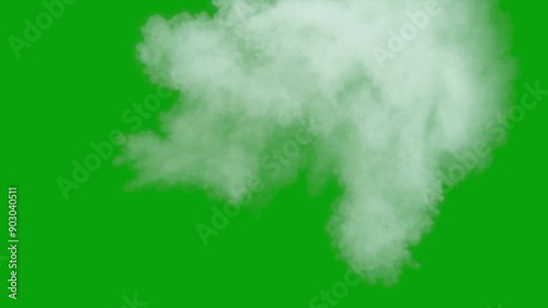 Military cannon muzzle flash, three speeds, 4k 25p, green screen for transparent background 