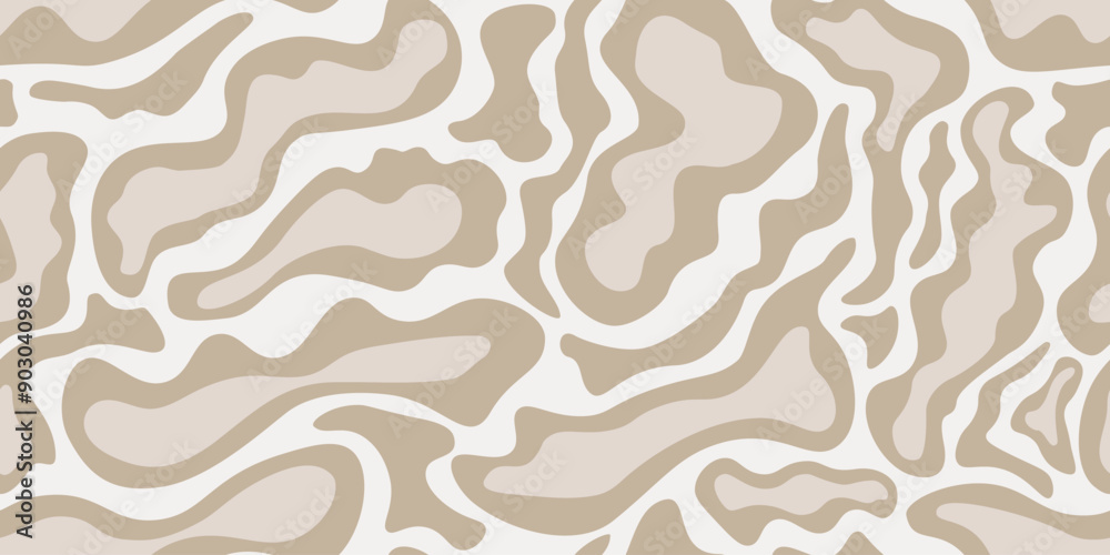 Psychedelic background abstract seamless pattern with beige sand waves. Fashionable stylization of desert dunes. Vector retro illustration Psychedelic background abstract seamless pattern with beige sand waves. Fashionable stylization of desert dunes. Vector retro illustration
