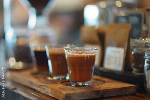 A close-up shot of a coffee shop menu board displaying a diverse range of coffee flavors and options. From classic espresso to unique seasonal flavors, there's something for every coffee lover.