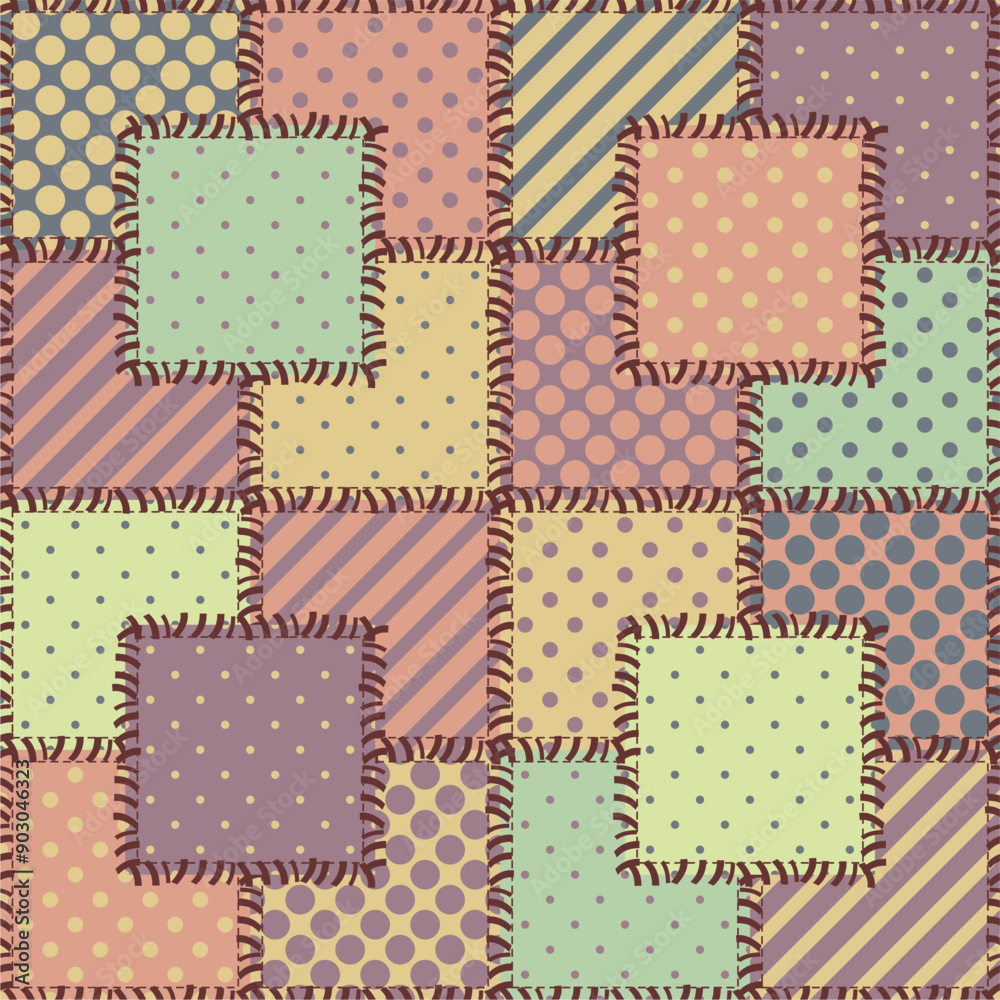 patchwork background with different patterns print for textile, paper, objects, seamless artistic decor handmade illustration vector patchwork background with different patterns print for textile, paper, objects, seamless artistic decor handmade illustration vector