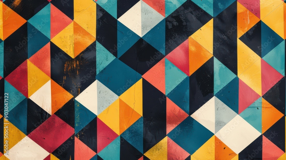 A modern colorful pattern with geometric shapes and contrasting colors, creating a stylish and eye-catching backdrop A modern colorful pattern with geometric shapes and contrasting colors, creating a stylish and eye-catching backdrop