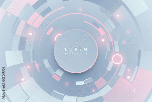 Abstract geometric shapes background with light elements