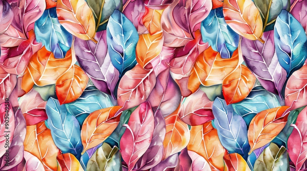 watercolor autumn leaves pattern watercolor autumn leaves pattern