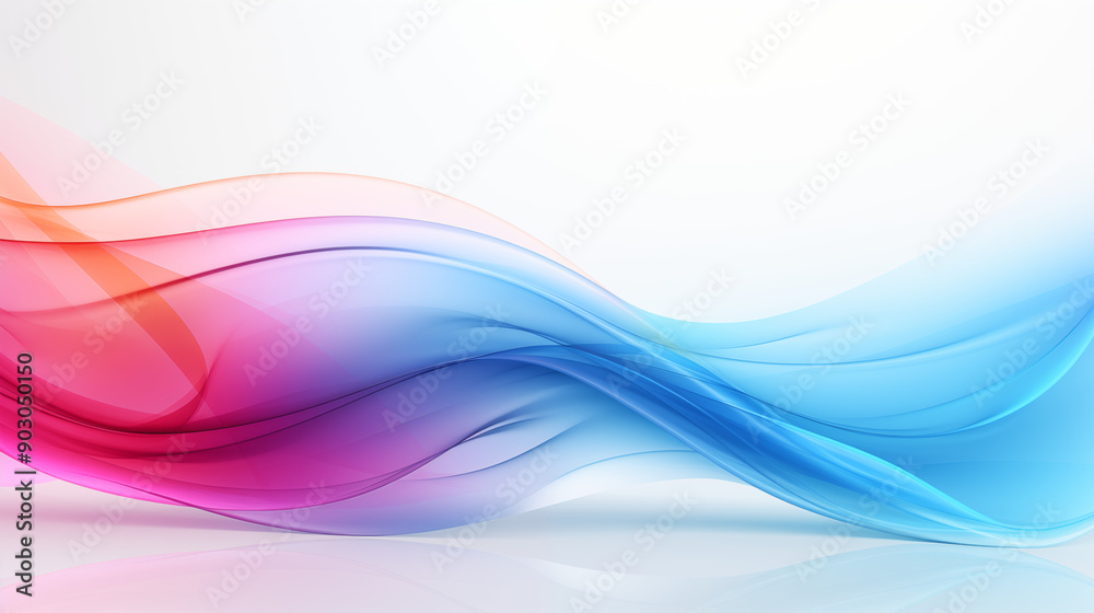 Fototapeta premium Colorful Abstract Wave Design with Flowing Lines and Soft Curves