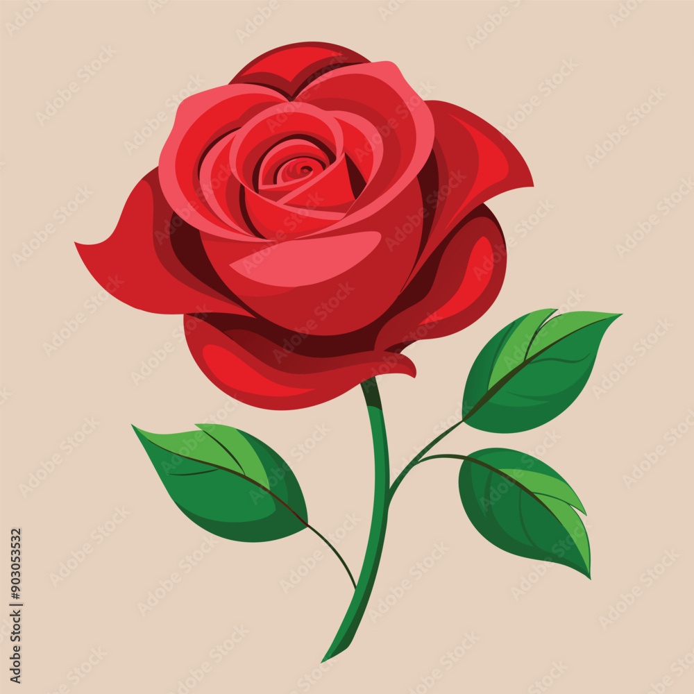 A beautiful rose design vector illustration download A beautiful rose design vector illustration download